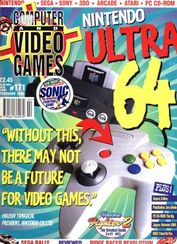 Computer e Videogiochi MAGAZINE Issue 171 FEB 1996 c&In buonissima condizione Vintage Ultra 64 Retrò 