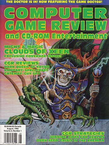 More information about "Computer Game Review and CD-ROM Entertainment Volume 2 Issue 01 (August 1992)"