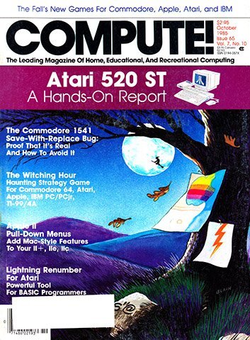 More information about "Compute! Issue 065 Vol. 7 No.10 (October 1985)"
