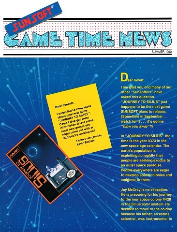 Sunsoft Game Time News Issue 7 (Summer 1990)