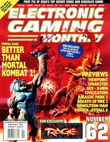 More information about "Electronic Gaming Monthly Issue 062 (September 1994)"
