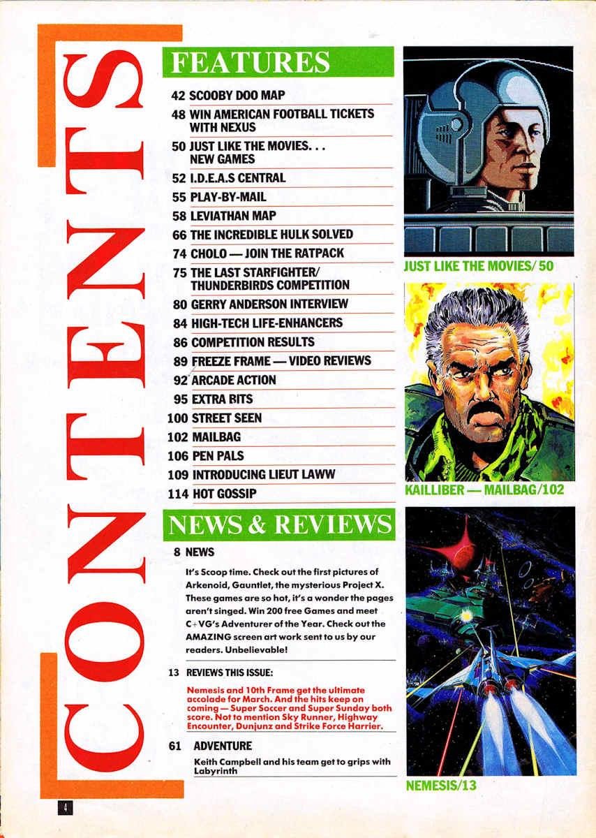 CVG Issue 065 Contents