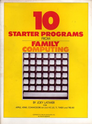 10 Starter Programs From Family Computing