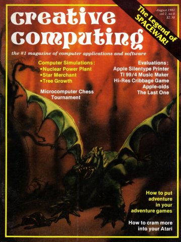 Creative Computing Vol. 07 No. 08 August 1981