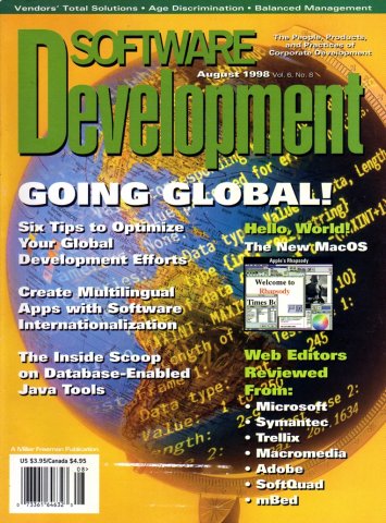 Software Development Vol. 06 No. 08 (August 1998)