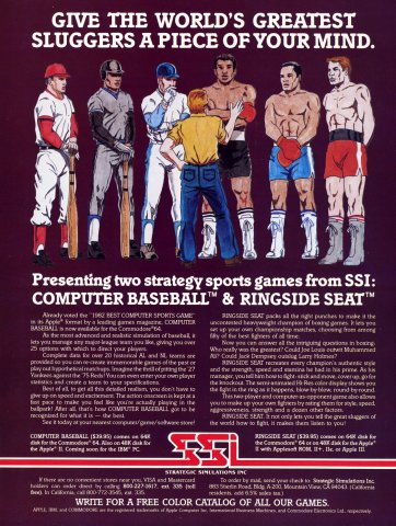 Computer Baseball, Ringside Seat