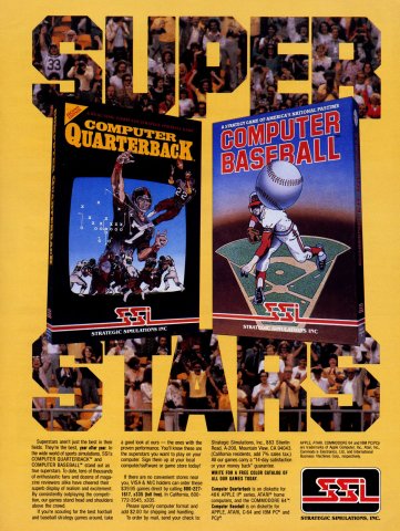 Computer Quaterback, Computer Baseball