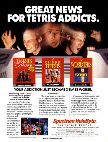 Tetris Classic, Super Tetris, Wordtris