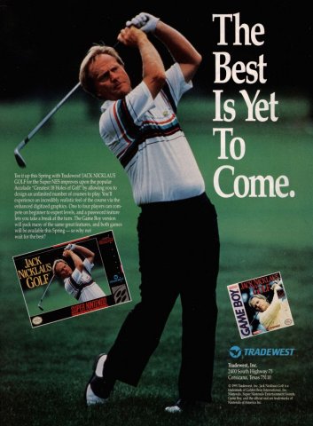 Jack Niclaus Golf