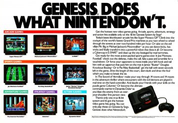 Genesis Does What Nintendon't multi-ad 3 (1990)