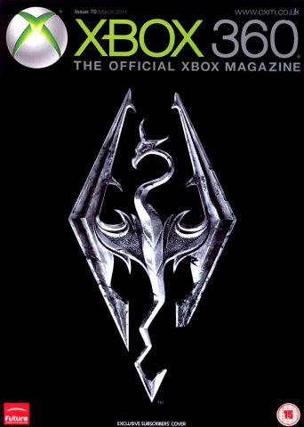 XBOX 360 The Official Magazine Issue 070 March 2011 subscriber's cover