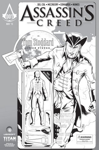 Assassin's Creed 001 (Larry's Comics BW variant) (November 2015)