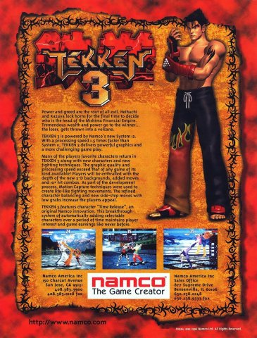 Tekken 3 (1997) back