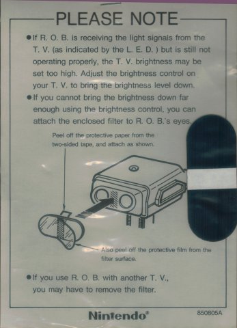 R.O.B. Filter Instructions   Filter