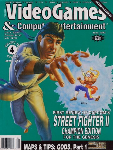 Video Games & Computer Entertainment Issue 53 June 1993 Cover 2 of 4