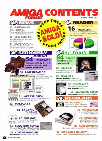Amiga Format Issue 097 Contents