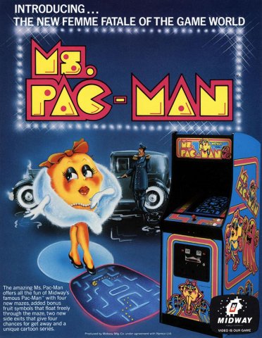 Ms. Pac-Man Arcade Ad