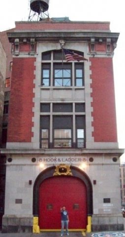 Me at Ghostbusters HQ in Tribeca!