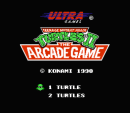 TMNT 2: The Arcade Game Title Screen