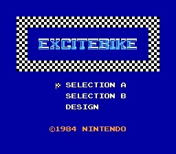 Excitebike Title Screen