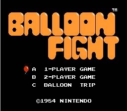 Balloon Fight Title Screen