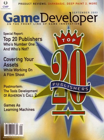 Game Developer 094 Sep 2003