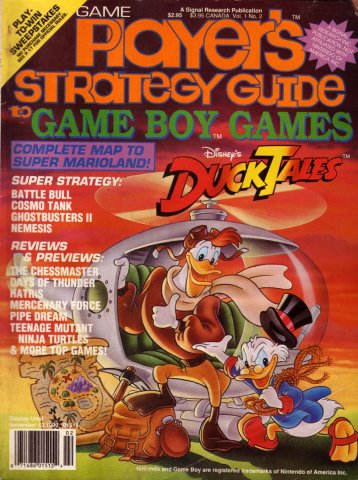 Game Players Strategy Guide to Game Boy Games Volume 1 Issue 2 September/October 1990