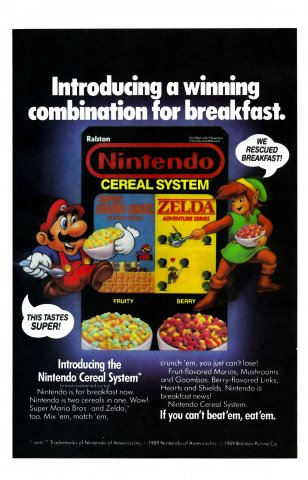 Nintendo Cereal System (September 1989)