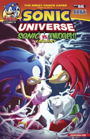 Sonic Universe 066 (September 2014) (Sonic vs Knuckles variant)
