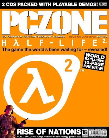 PC Zone Issue 129 (June 2003) cover 1