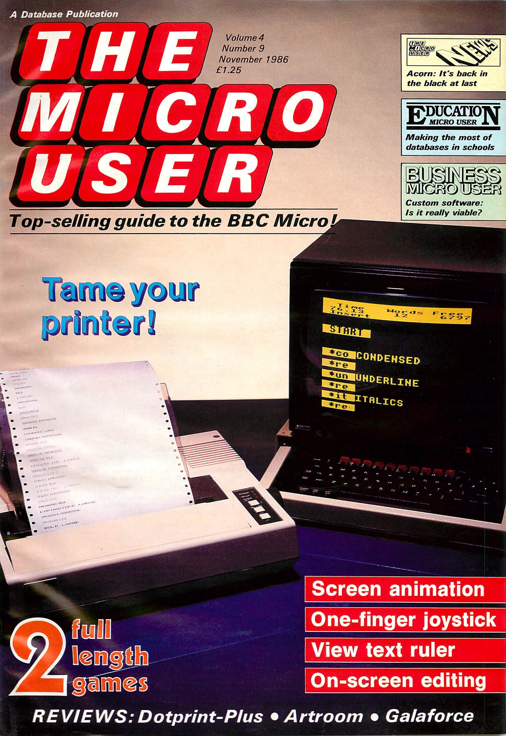 The Micro User Vol.04 No.09 (November 1986)