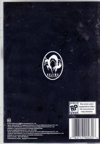 Metal Gear Saga, Vol 2 (DVD) (Rear)