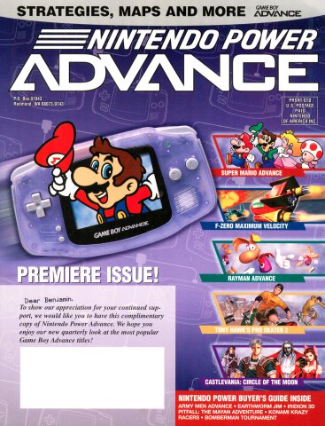 Nintendo Power Advance Volume 1 (Spring 2001) Subscriber Cover
