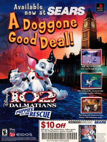 102 Dalmations: Puppies to the Rescue (Sears $10 off coupon)