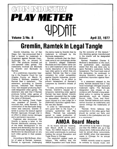 Play Meter Vol. 03 No. 08 (April 22 1977) Update