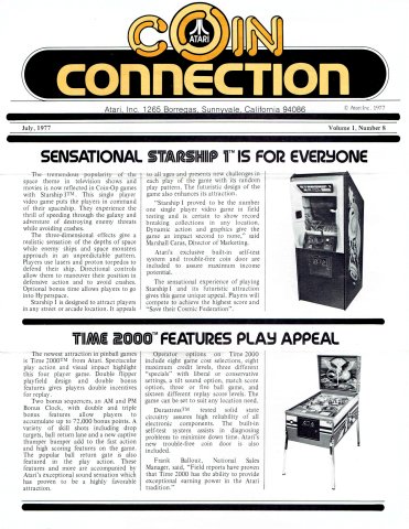 Atari Coin Connection Vol.1 No.8 (July 1977)