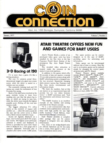Atari Coin Connection Vol.1 No.2 (January 1977)