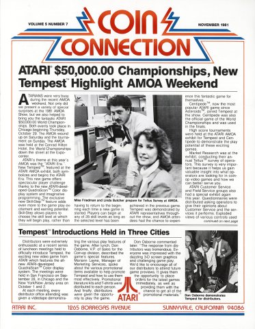 Atari Coin Connection Vol.5 No.7 (November 1981)