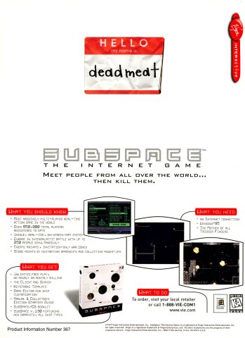 SubSpace: The Internet Game (December, 1997)