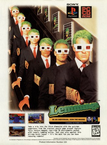 Lemmings 3D (December, 1995)