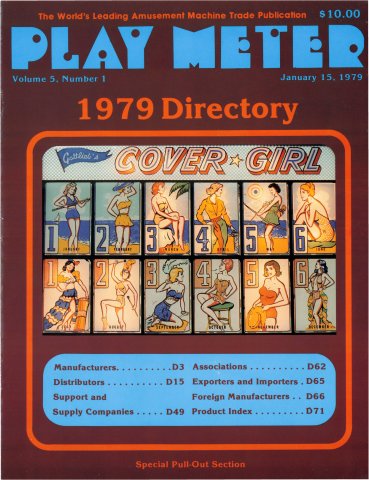 Play Meter Vol. 05 No. 01 supplement (January 15 1979)