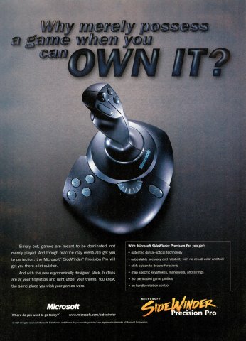 Microsoft SideWinder Precision Pro (December, 1997)