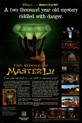 Ripley's Believe It or Not: The Riddle of Master Lu (December, 1995)