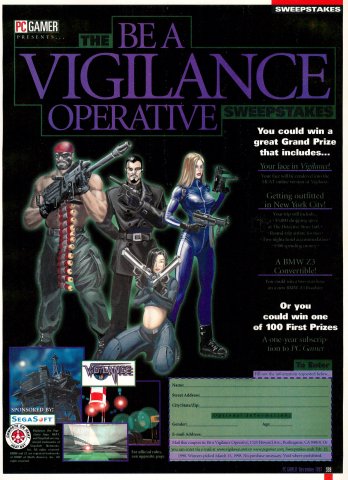 PC Gamer 'Be a Vigilance Operative' sweepstakes (December, 1997) 01