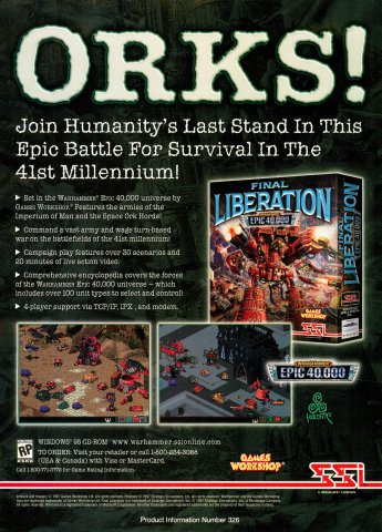 Final Liberation: Warhammer Epic 40,000 (December, 1997)