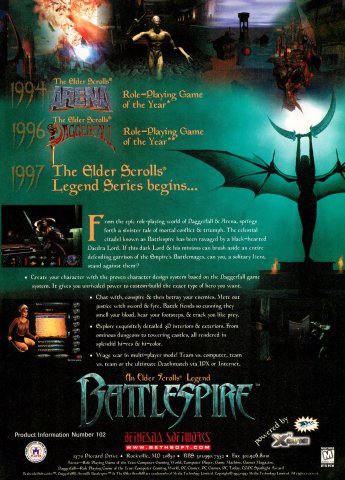 Battlespire: An Elder Scrolls Legend (December, 1997)