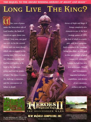 Heroes of Might and Magic II: The Succession Wars (September, 1996)