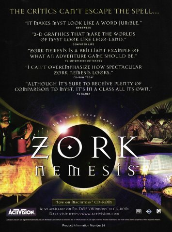 Zork Nemesis (September, 1996)