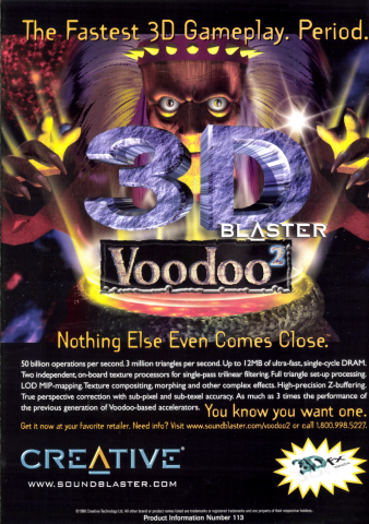 Creative Labs 3D Blaster Voodoo2 (May, 1998)