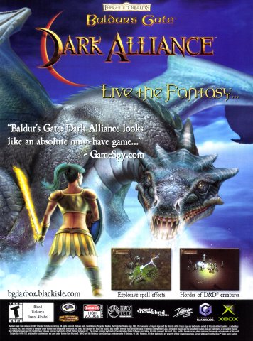 Baldur's Gate: Dark Alliance (January, 2003)